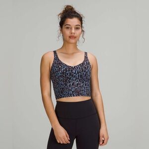 Lululemon Align Tank Top Size 6 Leopard Camo Blue Nile Multi w/ Bra Yoga     21